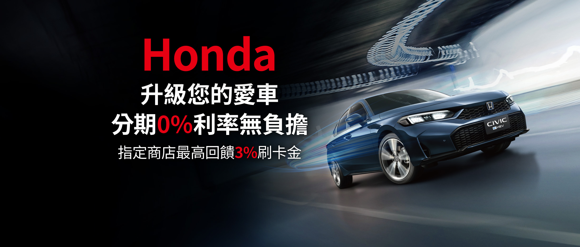 Honda 升級您的愛車 分期0%利率無負擔