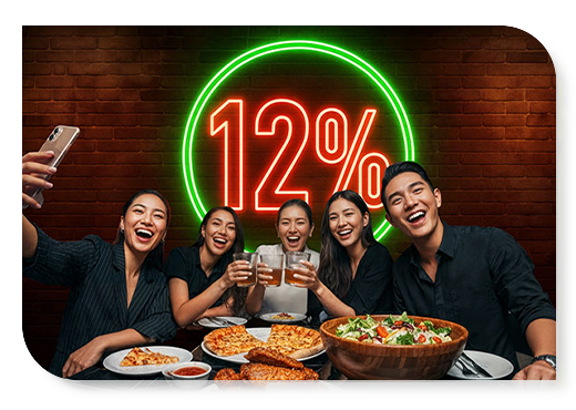 聚餐用星刷 筆筆享最高12%回饋