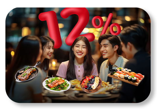 聚餐用星刷 不指定餐廳天天最高享12%回饋
