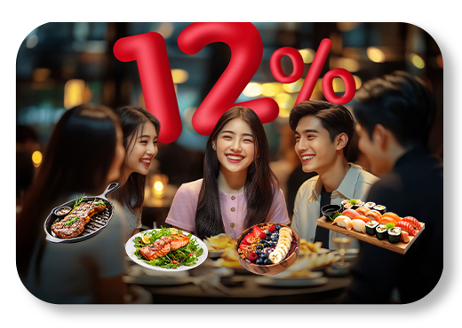 聚餐用星刷 不指定餐廳天天最高享12%回饋