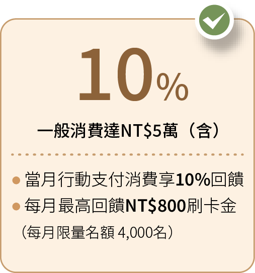10% 回饋